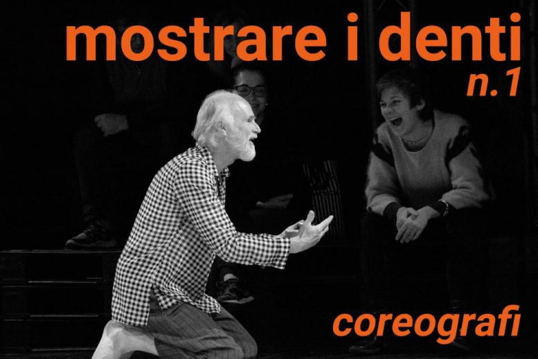 copertina di 93percento n21 "mostrare i denti" n1, in foto Julyen Hamilton in "Tempi di Reazione", 2018, foto di Elena Modena