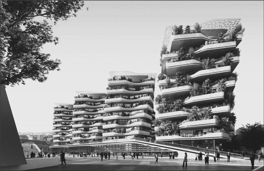 immagine da un piano generale per le città sostenibili e autosufficienti del futuro di Vincent Callebaut Architects